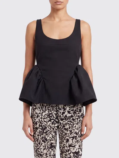 Dries Van Noten Wool Blend Top In Black