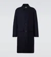 Dries Van Noten Wool-blend Twill Overcoat In Blue