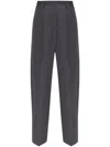Dries Van Noten Wool Blend Wide Pants In Gray
