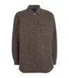 Dries Van Noten Wool-blend Zip-up Overshirt In Brown
