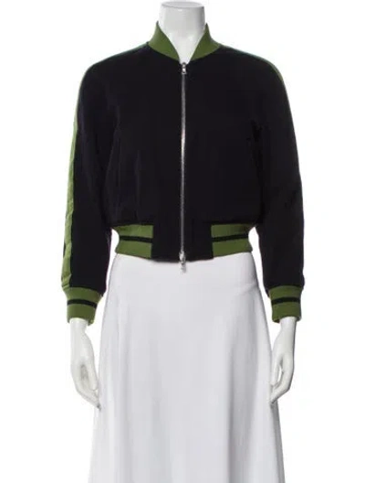 Pre-owned Dries Van Noten Wool Bomber Jacket In Black