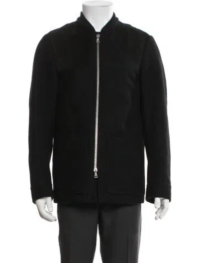 Pre-owned Dries Van Noten Wool Bomber Jacket In Black