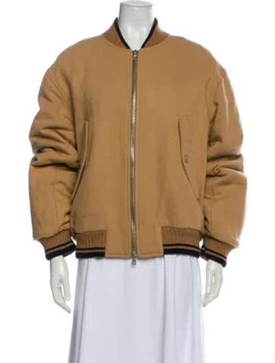 Pre-owned Dries Van Noten Wool Bomber Jacket W/ Tags In Neutral