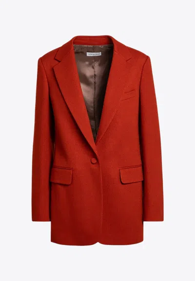 Dries Van Noten Wool Buttoned Coat In Red