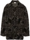 Dries Van Noten Brown Spread Collar Cardigan