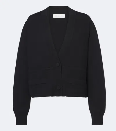 Dries Van Noten Wool Cardigan In Black