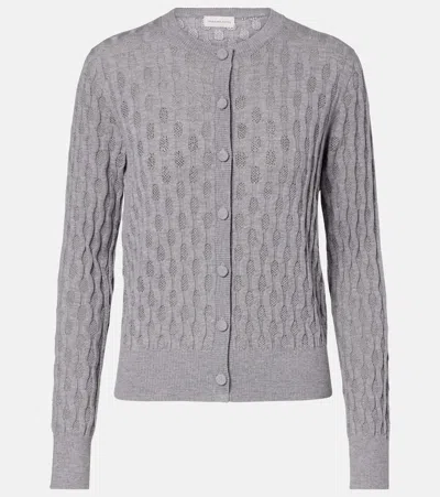 Dries Van Noten Wool Cardigan In Gray