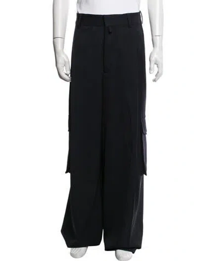 Pre-owned Dries Van Noten Wool Cargo Pants In Blue