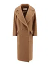 Dries Van Noten Double-breasted Wool Coat In Beis