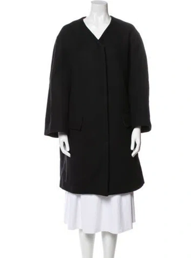 Pre-owned Dries Van Noten Wool Coat In Black