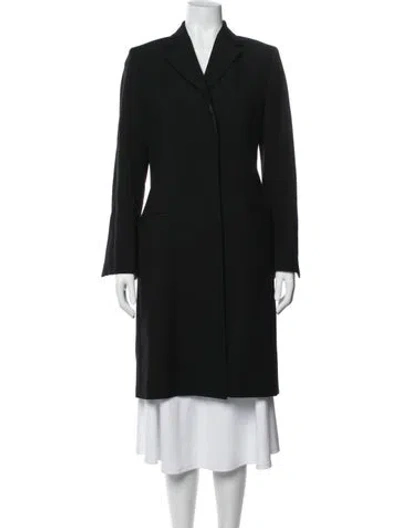 Pre-owned Dries Van Noten Wool Coat In Black