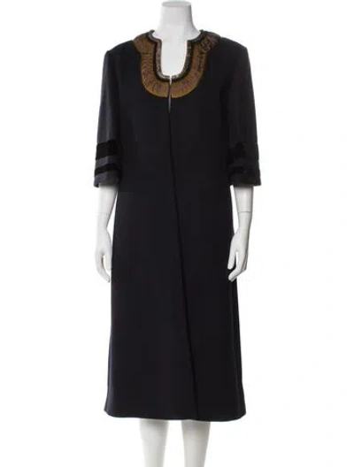 Pre-owned Dries Van Noten Wool Coat In Blue