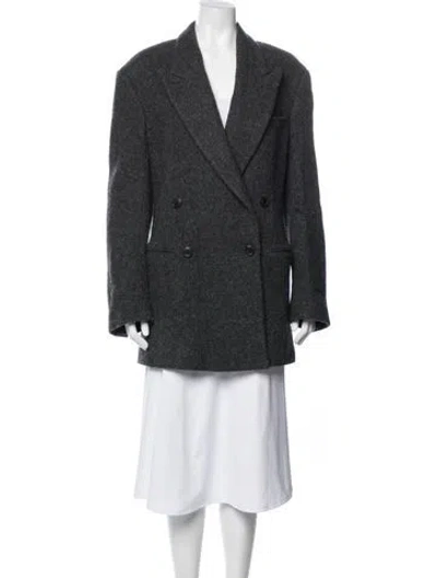 Pre-owned Dries Van Noten Wool Coat In Gray
