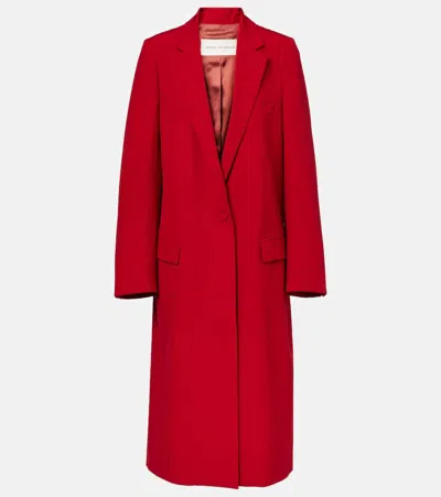 Dries Van Noten Wool Coat In Red