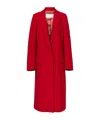 Dries Van Noten Rida Wool Coat In Red