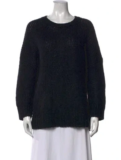 Pre-owned Dries Van Noten Wool Crew Neck Sweater In Black