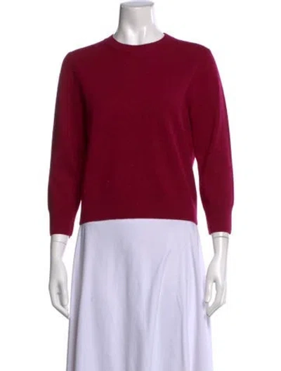 Pre-owned Dries Van Noten Wool Crew Neck Sweater In Orange/pink