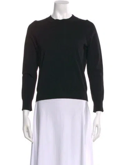 Pre-owned Dries Van Noten Wool Crew Neck Sweatshirt In Black