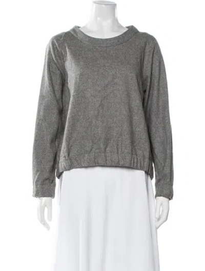 Pre-owned Dries Van Noten Wool Crew Neck Sweatshirt In Gray
