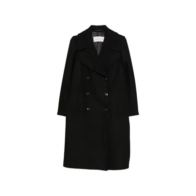 Dries Van Noten Wool Double-breasted Coat In Black