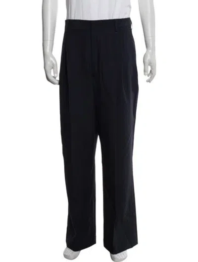 Pre-owned Dries Van Noten Wool Dress Pants In Blue