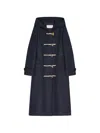 Dries Van Noten Wool Duffle Coat In Blue
