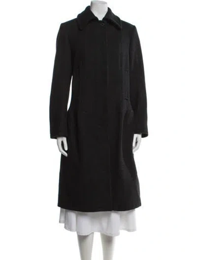 Pre-owned Dries Van Noten Wool Faux Fur Coat In Gray