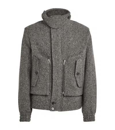 Dries Van Noten Wool Field Jacket In Gray