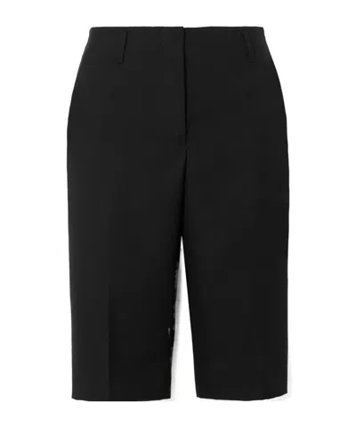 Dries Van Noten Wool Gabardine Shorts In Black