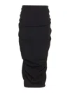Dries Van Noten Wool Jersey Midi Skirt Skirts Black In Black