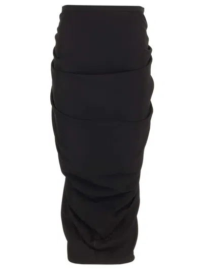 Dries Van Noten Wool Jersey Midi Skirt Skirts Black