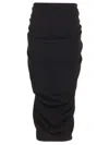 Dries Van Noten Wool Jersey Midi Skirt Skirts Black