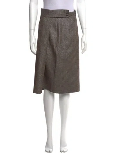 Pre-owned Dries Van Noten Wool Knee-length Skirt In Black