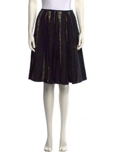 Pre-owned Dries Van Noten Wool Knee-length Skirt In Black