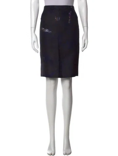 Pre-owned Dries Van Noten Wool Knee-length Skirt In Black