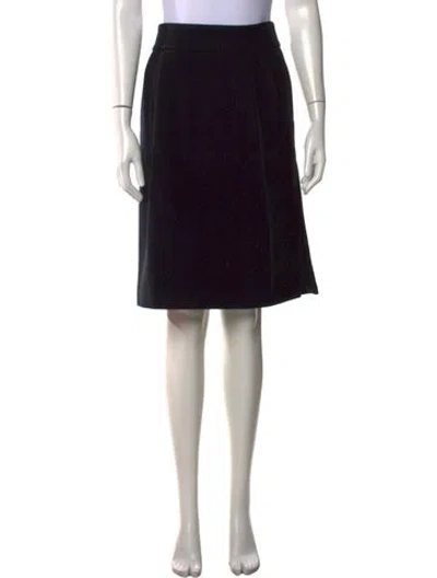 Pre-owned Dries Van Noten Wool Knee-length Skirt In Black