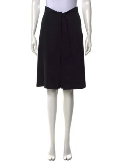 Pre-owned Dries Van Noten Wool Knee-length Skirt In Black