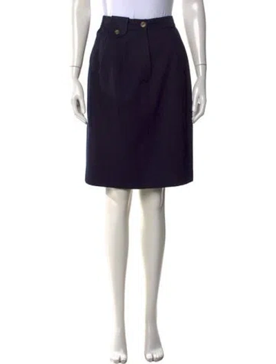 Pre-owned Dries Van Noten Wool Knee-length Skirt In Blue