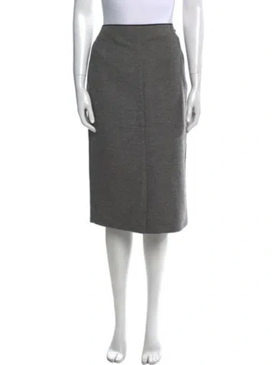 Pre-owned Dries Van Noten Wool Knee-length Skirt In Gray