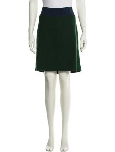 Pre-owned Dries Van Noten Wool Knee-length Skirt In Green