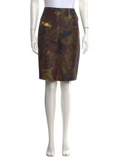 Pre-owned Dries Van Noten Wool Knee-length Skirt In Multicolor