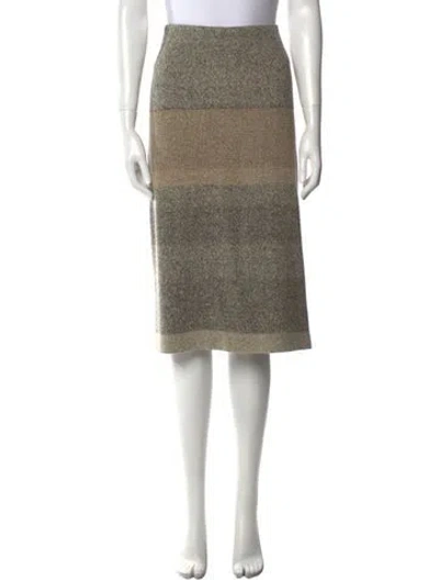 Pre-owned Dries Van Noten Wool Knee-length Skirt In Neutral