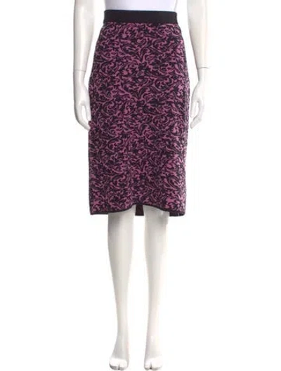 Pre-owned Dries Van Noten Wool Knee-length Skirt In Purple