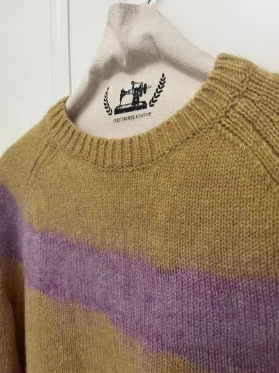 Pre-owned Dries Van Noten Wool Knit Pullover Sweater In Yellow
