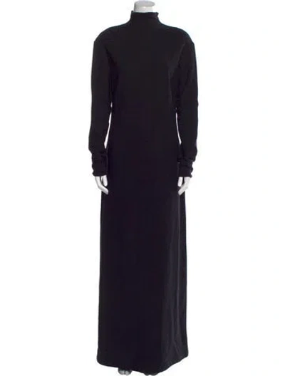 Pre-owned Dries Van Noten Wool Long Dress W/ Tags In Black