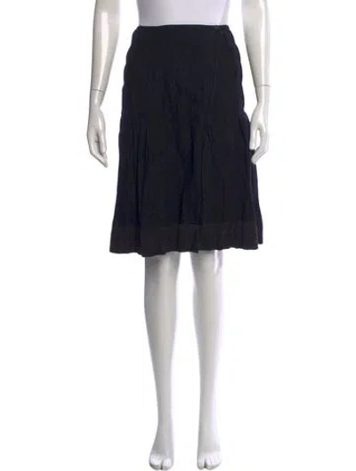 Pre-owned Dries Van Noten Wool Midi Length Skirt In Black