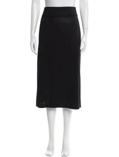 Pre-owned Dries Van Noten Wool Midi Length Skirt In Gray
