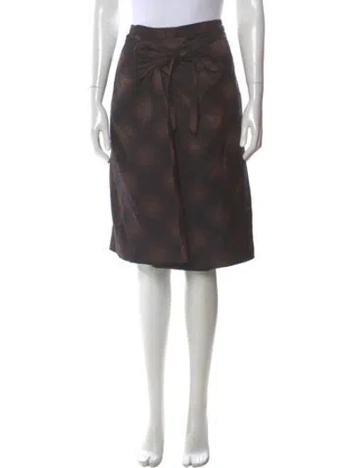 Pre-owned Dries Van Noten Wool Midi Length Skirt In Green