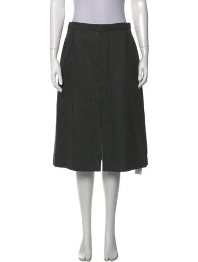 Pre-owned Dries Van Noten Wool Midi Length Skirt W/ Tags In Gray
