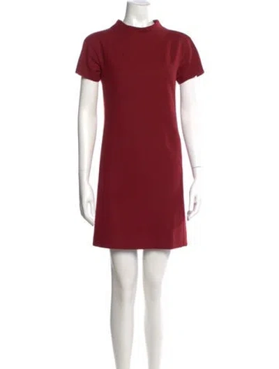 Pre-owned Dries Van Noten Wool Mini Dress In Red